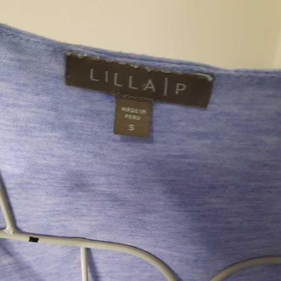 Lilla P Blue Asymmetrical Tank Top - Picture 2 of 5